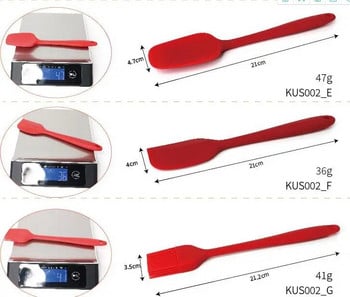 Комплект силиконова шпатула, 6 части, незалепваща, топлоустойчива гумена шпатула, лъжица, кухненски инструменти за печене със сърцевина от неръждаема стомана