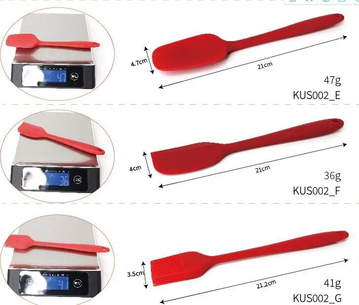 Silikona lāpstiņu komplekts, 6 daļīgs, nepiedegošs, karstumizturīgs gumijas lāpstiņas karotes virtuves rīki cepšanai ar nerūsējošā tērauda serdi