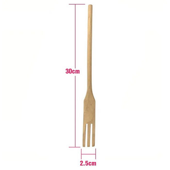 Ξύλινο πιρούνι σκεύη κουζίνας Μασίφ ξύλο Gadget Φυσικά εργαλεία κουζίνας Σαλάτα σερβιρίσματος Εργαλεία ανάμειξης