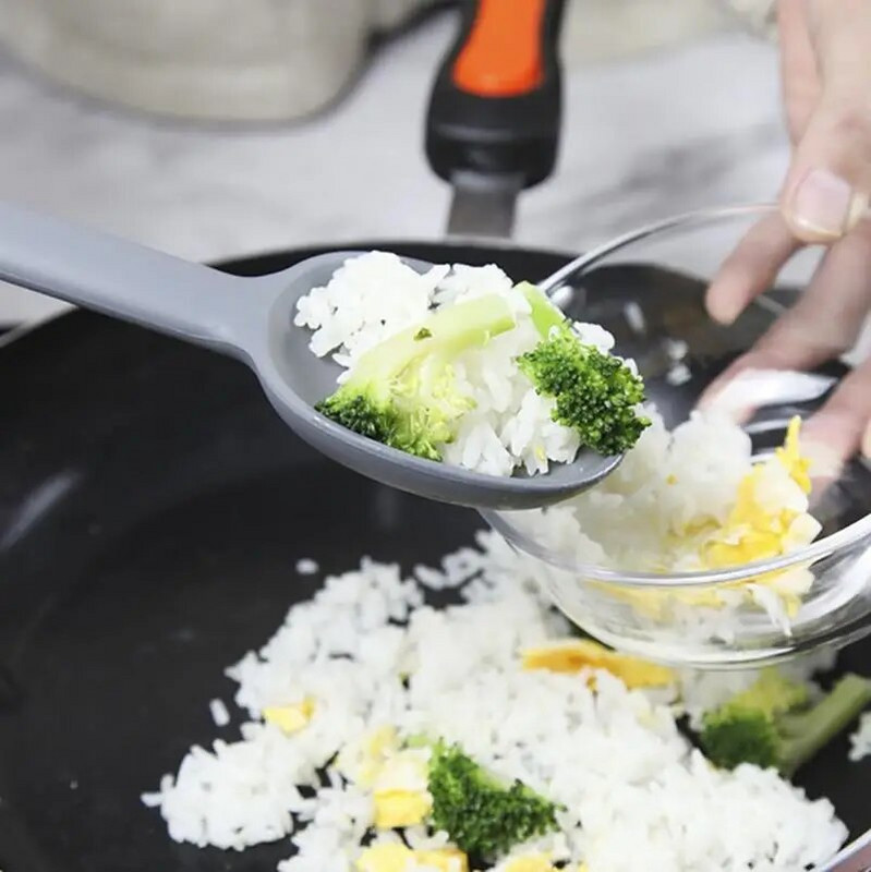 Silikona gatavošanas trauks Nepiedegošs Karstumizturīgs Universāls silikona trauks Virtuves rīks Cepšanas lāpstiņa Ēdiena gatavošanas piederumu rīks