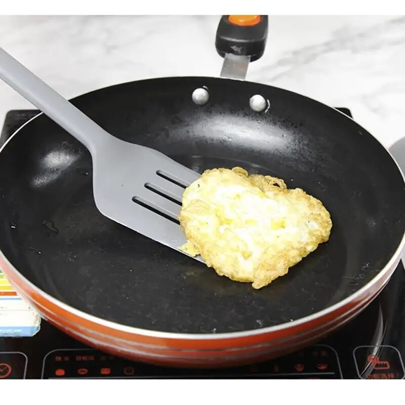 Silikona gatavošanas trauks Nepiedegošs Karstumizturīgs Universāls silikona trauks Virtuves rīks Cepšanas lāpstiņa Ēdiena gatavošanas piederumu rīks