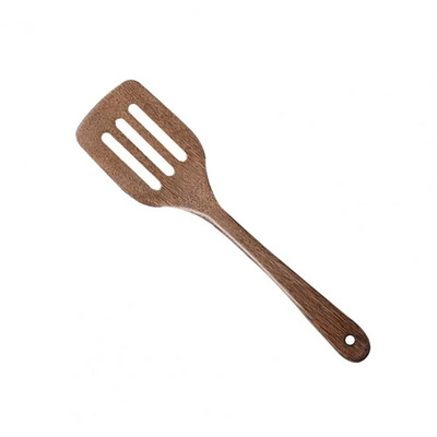 Hosszú nyelű, ergonomikus rizskanál esztergályos fa praktikus, finom textúrájú rizskanál otthoni főzéshez