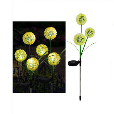 LED saules gaismas ūdensnecaurlaidīgas mākslīgās pienenes dekorēšanas lampa ainavas lampa āra dārzam zālienam balkonam terases pagalma apgaismojumam