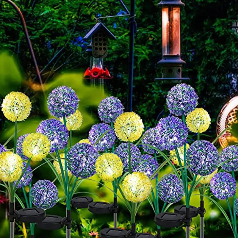 LED saules gaismas ūdensnecaurlaidīgas mākslīgās pienenes dekorēšanas lampa ainavas lampa āra dārzam zālienam balkonam terases pagalma apgaismojumam