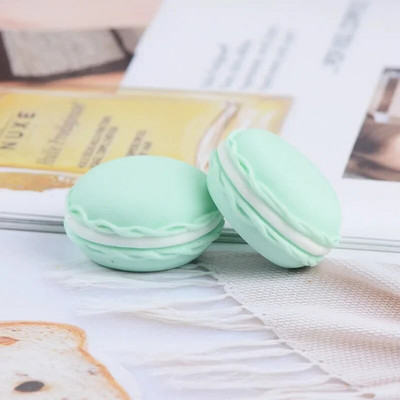 10 τμχ Resin Simulation Cartoon Macaron Cream Cake Dollhouse Decoration DIY Japanese Food Play Κολιέ κοσμήματα Αξεσουάρ