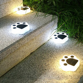 Ηλιακά φωτιστικά γκαζόν Φώτα εδάφους Bear Paw Shape LED Υπαίθριος κήπος Landscape Foor φωτιστικό για Pathway Yard Walkway Vegetable Patch