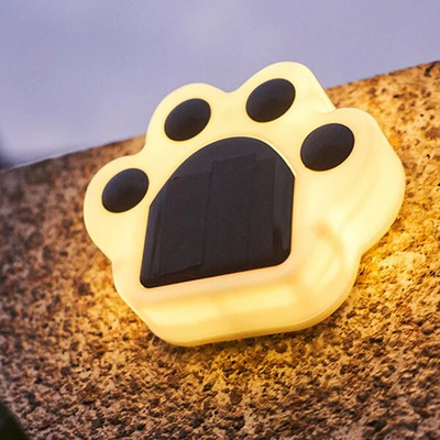 Ηλιακά φωτιστικά γκαζόν Φώτα εδάφους Bear Paw Shape LED Υπαίθριος κήπος Landscape Foor φωτιστικό για Pathway Yard Walkway Vegetable Patch