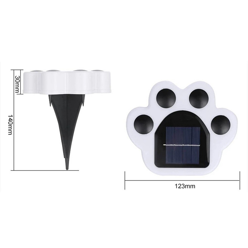 Ηλιακά φωτιστικά γκαζόν Φώτα εδάφους Bear Paw Shape LED Υπαίθριος κήπος Landscape Foor φωτιστικό για Pathway Yard Walkway Vegetable Patch