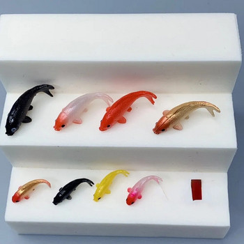 5 бр./компл. мека пластмаса мини златна рибка мащаб модел орнаменти цветни произволни малки рибки симулационни модели направи си сам домашен декор занаяти