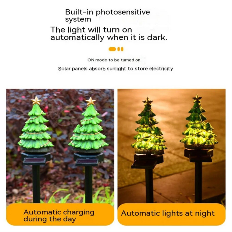 Saules LED gaismas Ziemassvētku eglīšu rotājumi āra ūdensnecaurlaidīga zāliena lampa Dārza terases rotājumi ainavu gaismas Ziemassvētku dāvanas