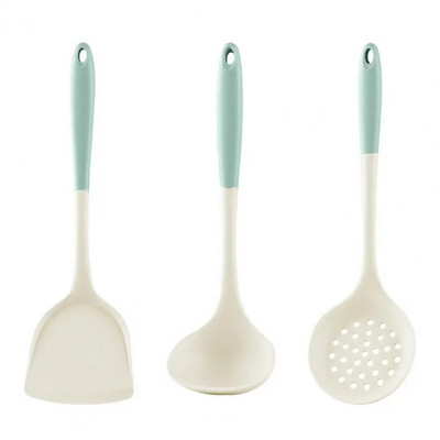 Maisto gaminimo indų rinkinys Neslysta su ilga rankena, nepridegantis maistui tinkamas virtuvės reikmenų rinkinys, 3 vnt.