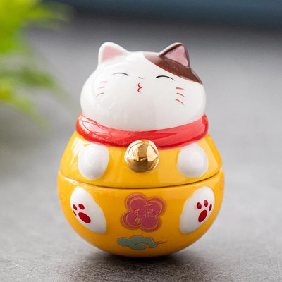 Japán kerámia Daruma kézművesség Rajzfilm Lucky Cat Fortune Dísz Táj Lakberendezés Kiegészítők Ajándékok Nappali dekoráció
