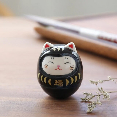 Japán kerámia Daruma kézművesség Rajzfilm Lucky Cat Fortune Dísz Táj Lakberendezés Kiegészítők Ajándékok Nappali dekoráció