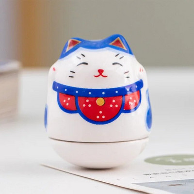 Japán kerámia Daruma kézművesség Rajzfilm Lucky Cat Fortune Dísz Táj Lakberendezés Kiegészítők Ajándékok Nappali dekoráció