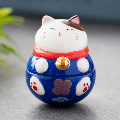 Japán kerámia Daruma kézművesség Rajzfilm Lucky Cat Fortune Dísz Táj Lakberendezés Kiegészítők Ajándékok Nappali dekoráció