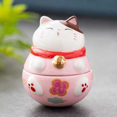 Japán kerámia Daruma kézművesség Rajzfilm Lucky Cat Fortune Dísz Táj Lakberendezés Kiegészítők Ajándékok Nappali dekoráció
