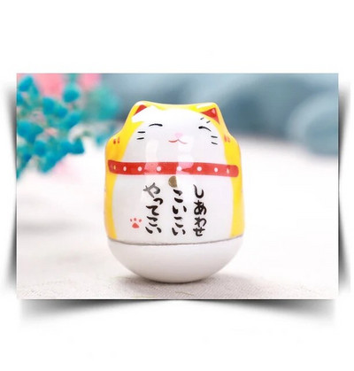 Japán kerámia Daruma kézművesség Rajzfilm Lucky Cat Fortune Dísz Táj Lakberendezés Kiegészítők Ajándékok Nappali dekoráció