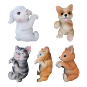 Nokarenas dzīvnieku statujas dārza skulptūra, Dzīvnieku stādītāju pakaramie, miniatūras figūriņas puķu podu apkaklis žogam terases balkonam