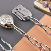 Pārtikas skavas knaibles Cietā cinka sakausējuma salātu un desertu knaibles Atkārtoti lietojamas ēdiena pasniegšanas skavas ballītēm salātu Retro stila virtuvei