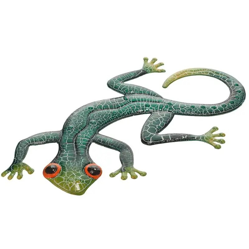 Ķirzakas siena Metāla Ķirzakas Gekona dekors Āra dārza Skulptūras Dekorācijas Dzīvnieku piekariņi Skulptūras (gadījuma raksturs)