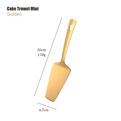 1 bucată lingură lungă de supă din oțel inoxidabil ustensile de gătit, metal auriu, șlefuitor, strecurătoare, oală pentru tort, lopată, spatulă, ustensile de bucătărie