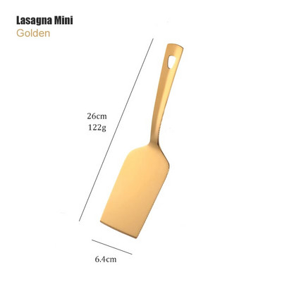 1 bucată lingură lungă de supă din oțel inoxidabil ustensile de gătit, metal auriu, șlefuitor, strecurătoare, oală pentru tort, lopată, spatulă, ustensile de bucătărie