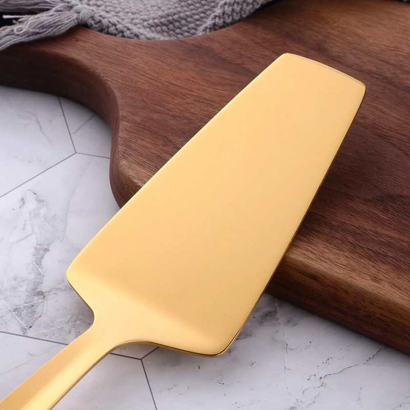 1 bucată lingură lungă de supă din oțel inoxidabil ustensile de gătit, metal auriu, șlefuitor, strecurătoare, oală pentru tort, lopată, spatulă, ustensile de bucătărie