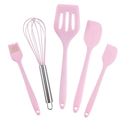 5 vnt. virtuvės reikmenys, atsparūs dilimui, nelipnūs, atsparūs karščiui, ilgai išliekantys maisto ruošimo mentele Virtuvės reikmenų rinkinys virtuvės reikmenys