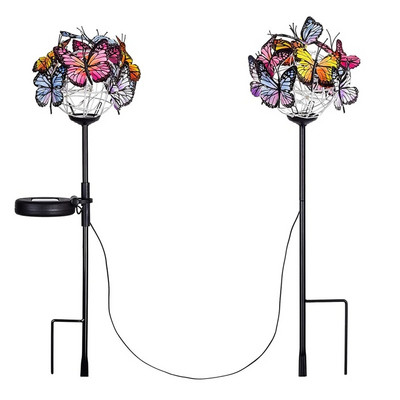 2u1 solarna vrtna led svjetla kugla leptir ukrasi vanjske lampe za travnjak solarni krajolik staza Božićni ukrasi vjenčanja