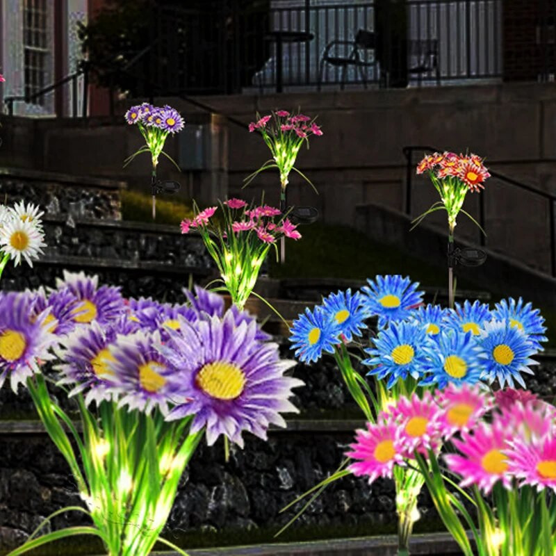 Solar Garden Lights LED lilledega valgustid Välisõue veekindel siseõue kaunistus
