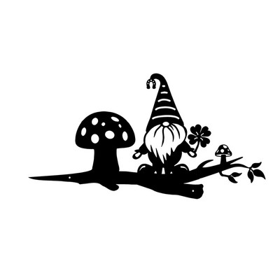 Lėlės nykštuko medžio kištukas lauko dekoras Augalo dekoras Metalinis nykštukas nykštuko sodo statula Siluetas sodo kuoliukai įdėklo indikatorius