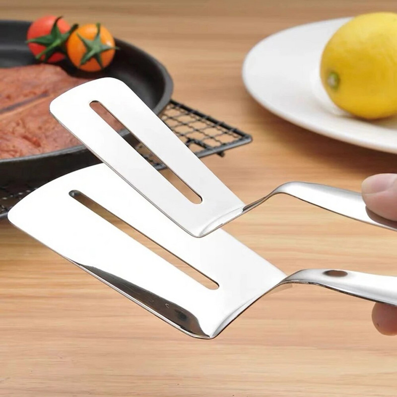 304 Nerūsējošā tērauda cepšanas lāpstas skava, doba skava zivju lāpstiņa, steika lāpstiņa bufetēm bāriem ballītēm virtuves rīks