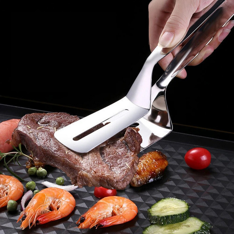 304 Nerūsējošā tērauda cepšanas lāpstas skava, doba skava zivju lāpstiņa, steika lāpstiņa bufetēm bāriem ballītēm virtuves rīks