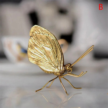 Декоративен метален занаятчийски орнамент от медна златна пеперуда за мравка за арт декор