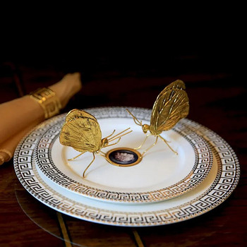 Διακοσμητικό μεταλλικό χειροποίητο χάλκινο χρυσό στολίδι πεταλούδας μυρμηγκιού για καλλιτεχνική διακόσμηση