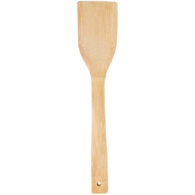 Bambusz spatula tapadásmentes serpenyő három részes öltöny speciális bambusz lapát Bambusz spatula leves kanál főző hosszú nyelű konyhai edények