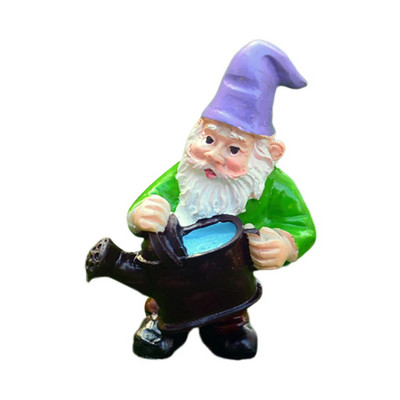 Rūķu rūķu mākslas skulptūras Smieklīgas miniatūras āra figūriņas, ornamenti, sveķu rotājumi, rekvizīti rokdarbi dārza zāliena lievenim