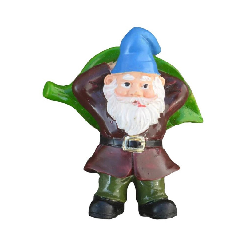 Rūķu rūķu mākslas skulptūras Smieklīgas miniatūras āra figūriņas, ornamenti, sveķu rotājumi, rekvizīti rokdarbi dārza zāliena lievenim