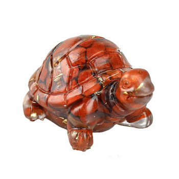 Δημιουργικά τεχνητά διακοσμητικά χελώνας Διακοσμητικά γραφείου με φυσική θρυμματισμένη πέτρα από εποξική ρητίνη