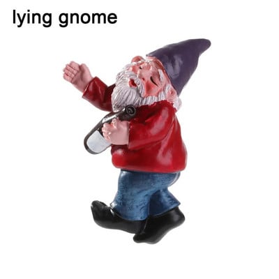 Girti elfai Juokingi besišlapinantys elfai samanų terariumas papuošalai fėjų sodas miniatiūriniai nykštukai Mikro peizažas nykštukų figūrėlės darbastalio dekoras