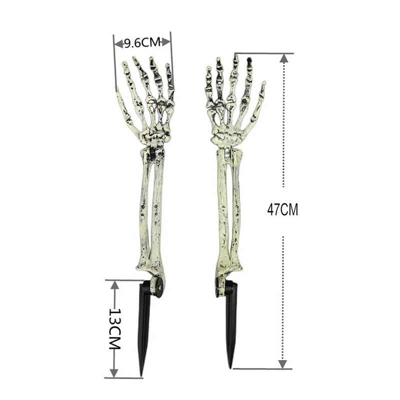 1 pāris 40 LEDs Halovīni Skelets Spoku Rokas Lampas Dārza Spoku Rokas Gaismas Ziemassvētkiem Jaungada brīvdienu ballītei Terases Mājas Interjers