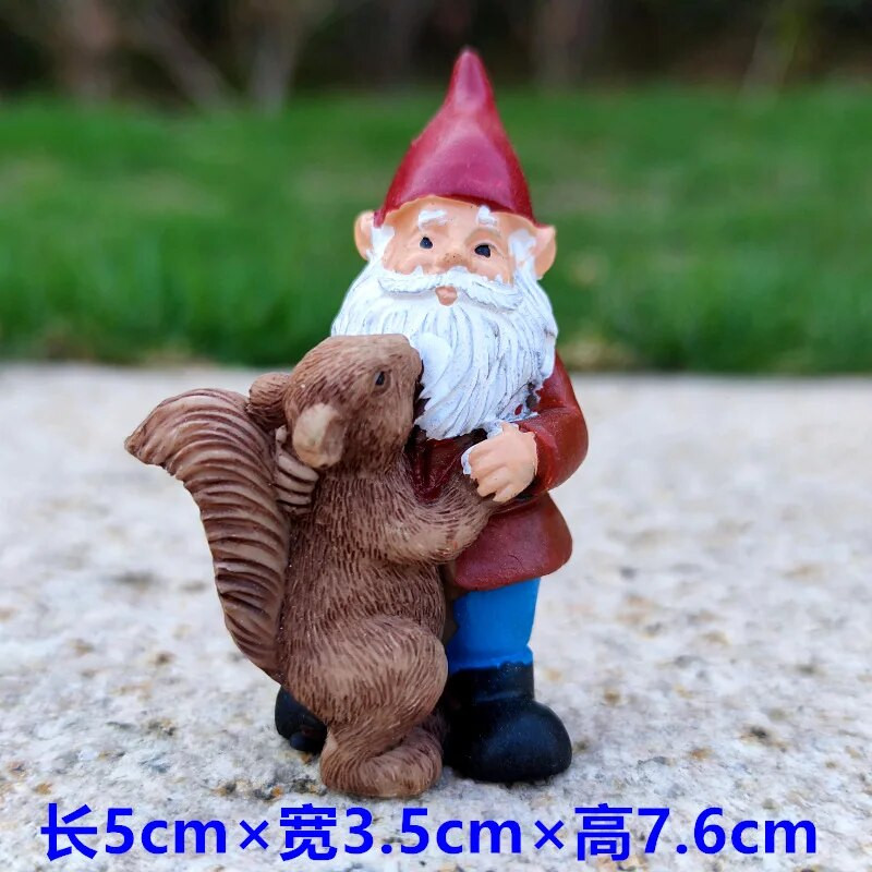 Ziemassvētku sveķu rūķi Ziemassvētku vecīša figūriņas āra dārza statuja dāvana miniatūra ainava pasaku rotājumi Ziemassvētku rotājumi