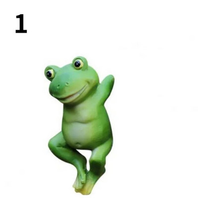 Gyantanövények cserepek dekoráció szobor Szép béka alakú szobor dekor Imádnivaló vizuális hatású gyanta szobor modell a kertbe