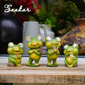 NORTHEUINS sveķu saules gaismas jauka, maza vardīšu dārza dekoratīvi rotājumi mājas mini rotājumi āra lieveņa pagalma priekšmetam