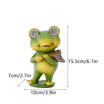 NORTHEUINS sveķu saules gaismas jauka, maza vardīšu dārza dekoratīvi rotājumi mājas mini rotājumi āra lieveņa pagalma priekšmetam