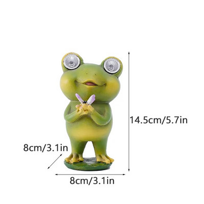 NORTHEUINS sveķu saules gaismas jauka, maza vardīšu dārza dekoratīvi rotājumi mājas mini rotājumi āra lieveņa pagalma priekšmetam