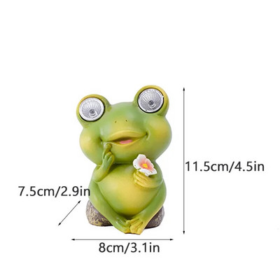 NORTHEUINS sveķu saules gaismas jauka, maza vardīšu dārza dekoratīvi rotājumi mājas mini rotājumi āra lieveņa pagalma priekšmetam