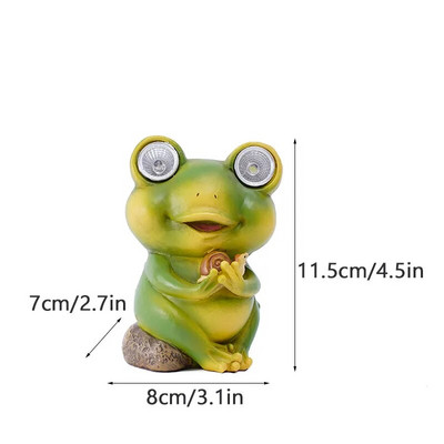 NORTHEUINS sveķu saules gaismas jauka, maza vardīšu dārza dekoratīvi rotājumi mājas mini rotājumi āra lieveņa pagalma priekšmetam