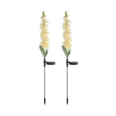 2 vnt. imitacinės violetinės gėlės Šviesos LED saulės vejos lempos vandeniui atsparios gėlių lempos, skirtos namų sodo kraštovaizdžio dekoravimui