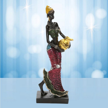 Αφρικανικές Χορεύουσες Γυναικείες Μινιατούρες Φιγούρες Tribal Lady Statue Sculpture Συλλεκτική Τέχνη Διακόσμηση σπιτιού για γραφείο τηλεόρασης Έπιπλο